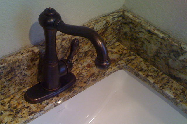 Tony's Plumbing Co. Bathroom Faucet Installed