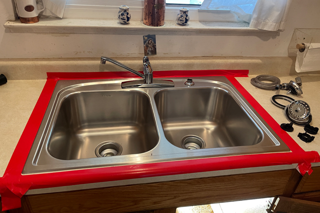 Tony's Plumbing Co. Kitchen Sink Installed