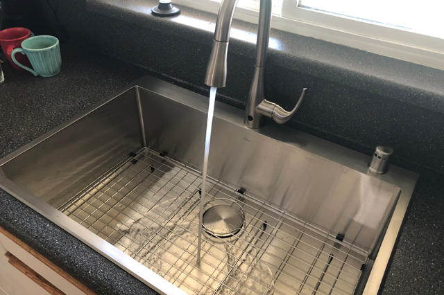 Tony's Plumbing Co. Kitchen Sink Installed