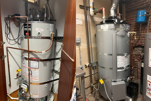 Tony's Plumbing Co. 100 Gal Water Heater Installation